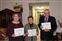 11/4 - Elaine Bryant, Jean and Jerry Leonard with their certificates of perfect attendance.
